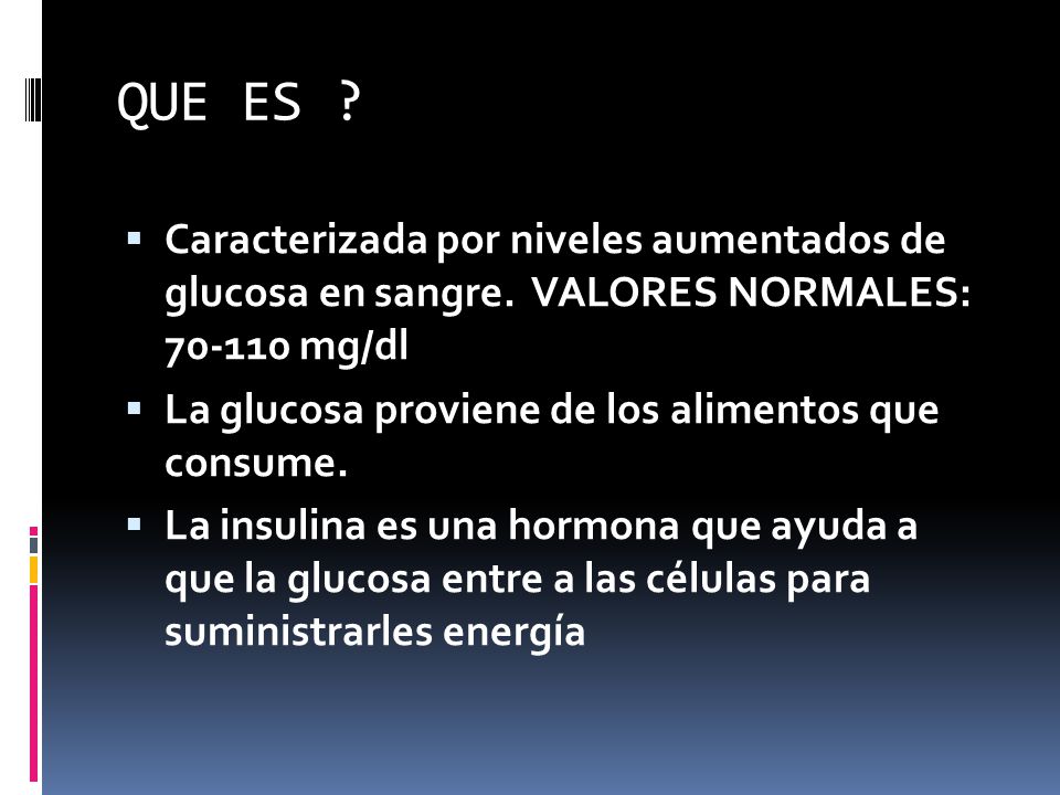 Valores de azucar en sangre normales